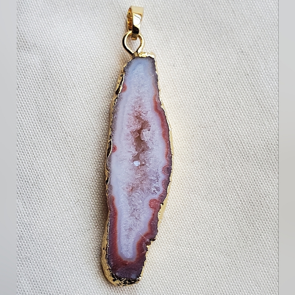 Geode Slice Pendant - Picture 3 of 8